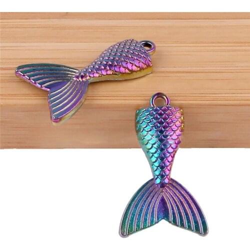 AB Color Fish Tail Cicada Animal Star Charms Zinc Based Alloy Pendants Multicolor For DIY Jewelry 1Packet(4 or 5 Pcs per Packet