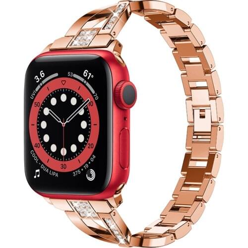 For apple watch 6 se bands 40mm 44mm series 5 4 strap for iwatch band 3 38mm 42mm correa women bling watchbands Accessories