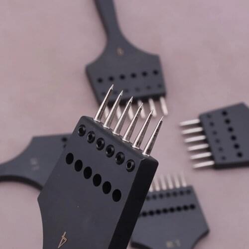 Leather Punch tool Sharp Head Replaceable Pricking Iron Removable Round Hole Punch Leather Craft Chisel 4 Size Available