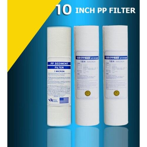 3 pieces/lot 10" PP 1 or 5 micron for water filters household water purifier for reverse osmosis system sand filter for water
