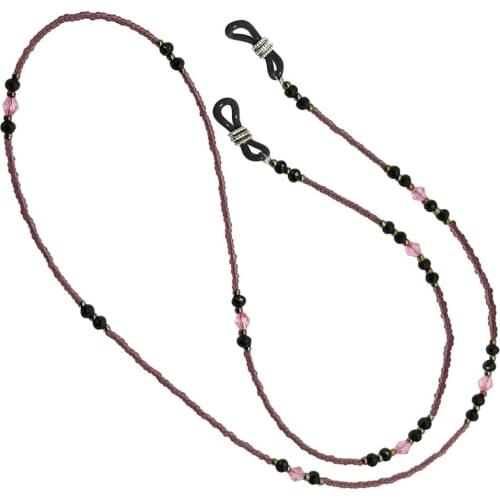 Beads Eyeglasses Cord Sunglasses Spectacles Chain Holder Lanyard Purple