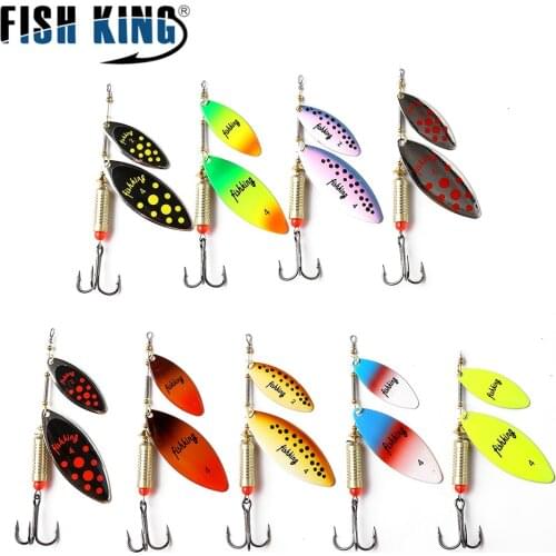 FISHKING 1PCS20g Spoon Lure With Hook Hard Metal Bait Fishing hook Spinner Double Spoon Fishing Accessories Pesca Tackle