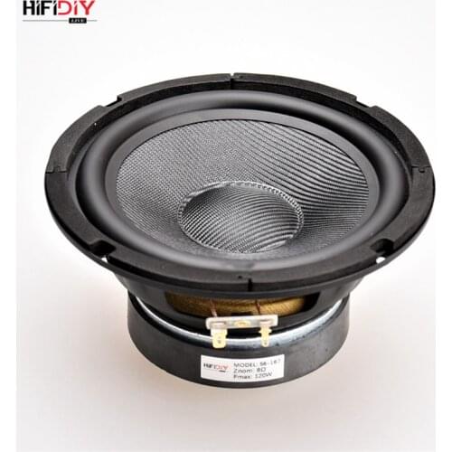 HIFIDIY LIVE HIFI speakers DIY 6 inch 6.5" Midbass Woofer speaker Unit 8 OHM 100W Glass fiber vibratory basin Loudspeaker S6-167