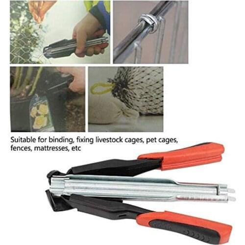 Animals Cage Clamp with 2500 Clips C Type Buckle Supermarket Sealing Machine Cage Plier For Chicken Rabbit Fox Bird Dog Nail Gun