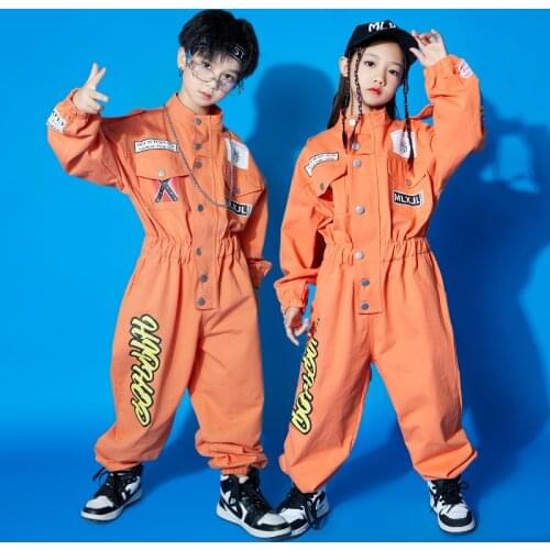 New Kids Jazz Dance Costume Child Hip Hop Set Autumn And Winter Street Dance White Clothes Boys/Girls Stage Clothes DQL2912