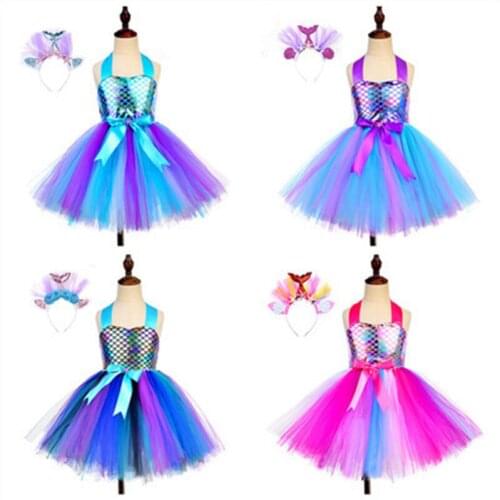 Cosplay Costumes Sequins Colorful Cartoons Lovely Splicing Suit Mesh Dress Birthday Holiday Party Clothes Catwalk Clothes