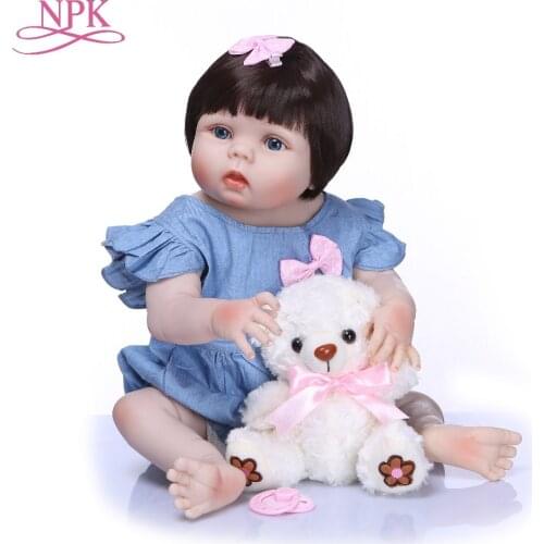 Latest new 55cm full Silicone Reborn Boneca Realista Fashion Baby Dolls For girl Children Birthday Gift Bebes Reborn boneca Doll