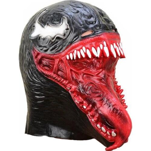 Marvel Anime Avengers Venom Mask Deadly Guardian Carnival Halloween Headgear Latex Party Bar Halloween Mask Cosplay Props Toy