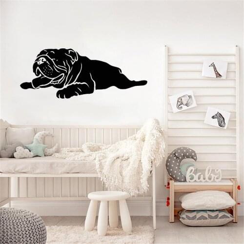 Cute French Bulldog Wall Sticker Dog Wall Decal Home Decor For Living Room Bedroom Pet Groming Vinyl Art Mural DW7283