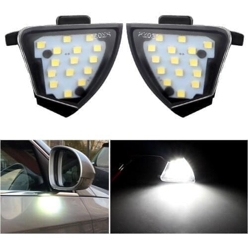2PCS Error Free White Led Under Side Mirror Puddle Light Module For VW Golf 5 MK5 MKV Passat B6 Eos Golf6 Variant Sharan MK2 7N