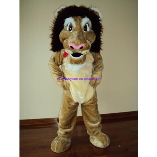 New arrival Foam Cartoon Character Adult cute light brown lion Mascot Costume Fancy Dress Halloween party costume