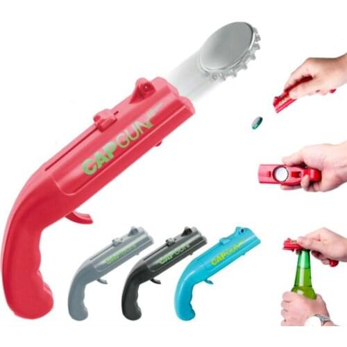 Bottle Opener Beer Cap Gun Shooter Portable abridor de garrafa Beverage Drinking Launcher destapador pistola Kitchen Accessories