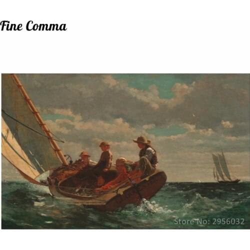 Breezing Up (A Fair Wind) by Winslow Homer Hand painted Oil Painting Reproduction Replica Wall Art Canvas Painting Repro Copy