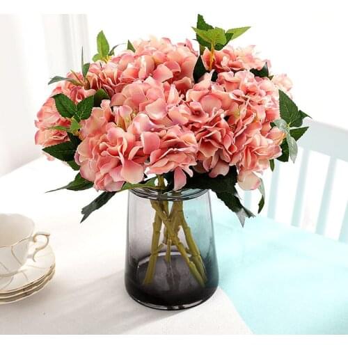 Retro Autumn Hydrangea Bouquet Artificial Flowers Room Home Decoration DIY Wedding Flower Arrangement Party Supplies Photo Props