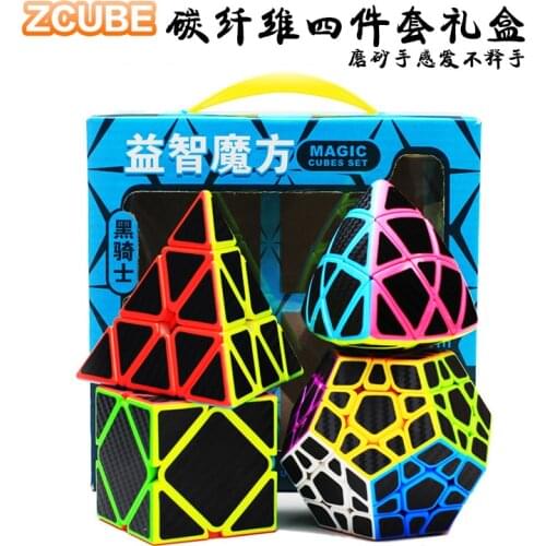 Zhenwei Speed Cube Puzzle Pack Fiber Rice Pyramid Skew Megaminx Skew Cube Set Collection Rubi Cubes Gift Ideas Toys for Boys