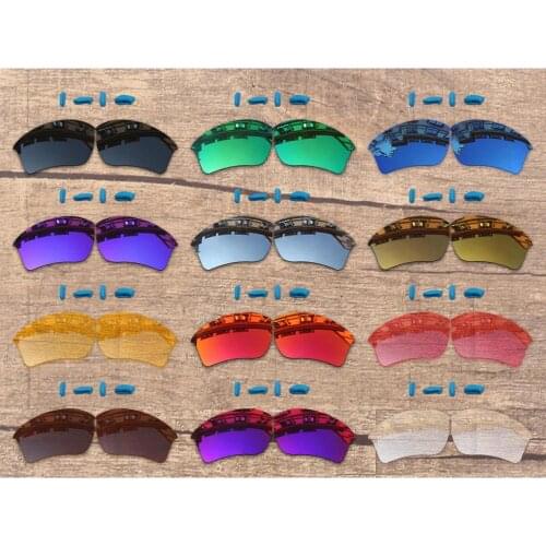 Vonxyz 20+ Color Choices Polarized Replacement Lenses & Sky Blue Nose Pads for-Oakley Half Jacket 2.0 XL OO9154 Frame