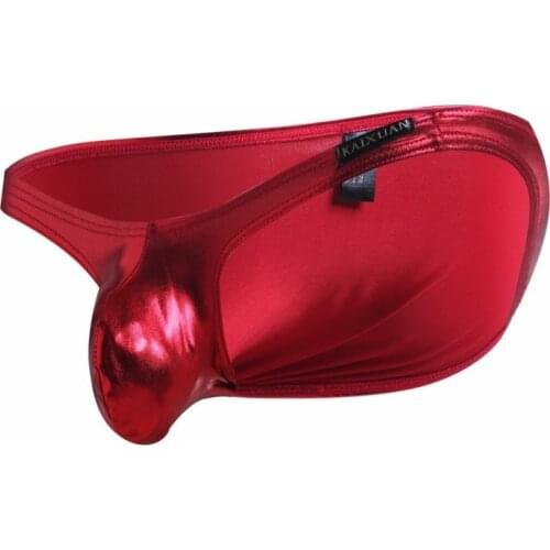 Men Bright Imitation patent leather Jockstrap Briefs Cool Sexy Nightclub Show Bar Dance Hot Gay Erotic Underwear