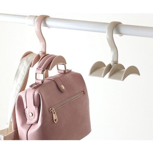 360 Degrees Rotated Hooks 2 Hooks Home Closet Hook Handbag Clothes Ties Bag Hanger Hanging Rack Kitchen
