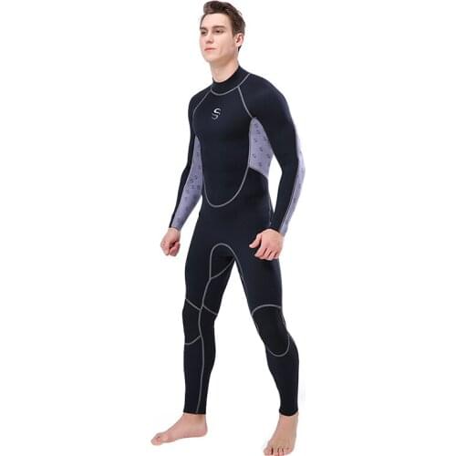 2mm High-Quality Neoprene Warmth Is Suitable For Scuba Diving Snorkeling, Spring Full Back Zipper, MenS Long-Sleeved Wetsuit