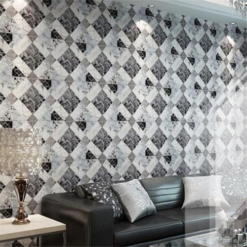 Wellyu Simple imitation marble brick living room TV background wallpaper KTV restaurant walkway culture stone wallpaper