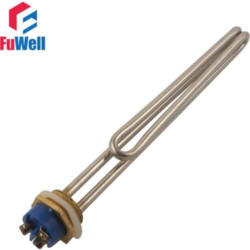 1" Brass Thread 202 Stainless Steel Heater Tube, 32mm Flange Sauna Liquid Heating Element Pipe