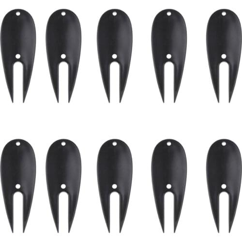10 Pieces Divot Repair Tool Golf Gift Tools for Repairing Greens Witchblade Pitch Groove Cleaner Golf Pitchfork Accessories