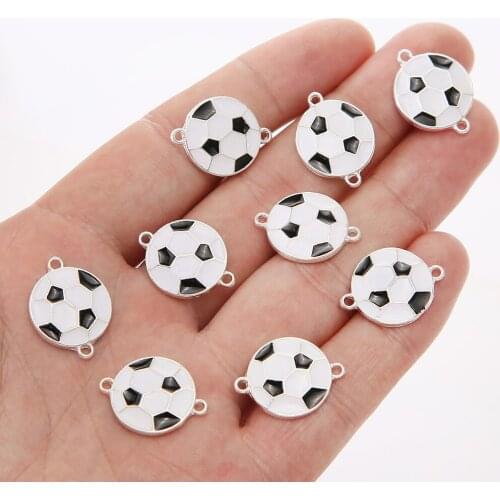 10PCS/PACK Enamel Butterfly Cat Animals Connector For Women Men Football Flower Chams Connector Jewelry Accessories