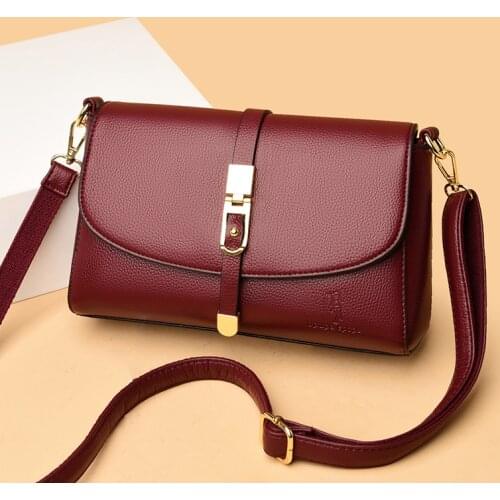 2021 New Pu Leather Crossbody Bags for Women Brand Designer Solid Color Messenger Handbags Ladies Purses Small Flap Shoulder Bag