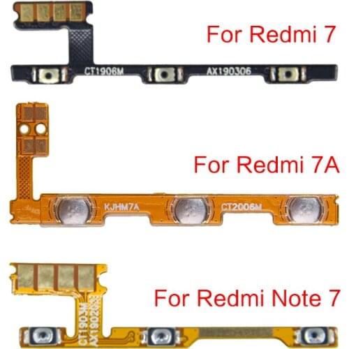 5pcs/lot For Xiaomi Redmi 7A Note 7 Power Switch ON OFF Volume Button Flex Cable Replacement Parts