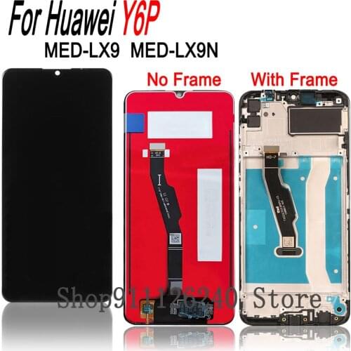 Repair Screen For Huawei Y6p MED-LX9 LX9N 6.3 inches LCD Display+Touch Screen Sensor Glass Frame Replacement On For HuaweiY6p