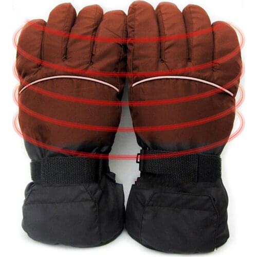 4.5V Electric Gloves Battery Box Power Supply Ski Windproof Cotton Heating Gloves Five Fingers Hand Back Heating