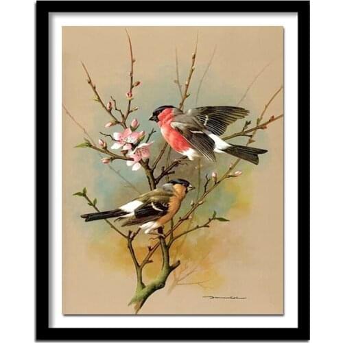 The bird on the branch diamond painting cross stitch home decor diamond square crafts diamond embroidery needlework