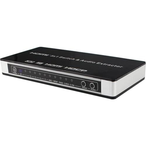 HDMI Switch 5x1 HDMI Audio Extractor Switcher 4Kx2K 3D 5 Port HDMI Audio Extractor Switch Converter for PS3, PS4