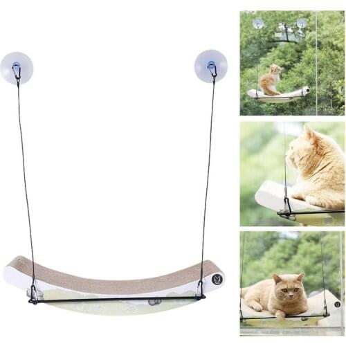 Cat Hanging Beds Comfortable Sunny Seat Window Mount Pet Hammock Cat Scratcher Pet Shelf Seat Beds Supplies Detachable