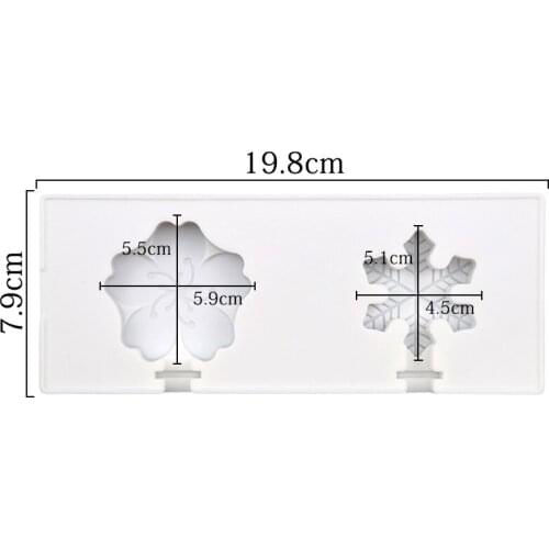 Creative ice cream mold Christmas snowflakes Silicone mold Handmade popsicle mold