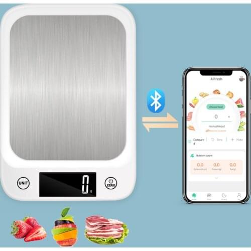 Kitchen Electronic Scales Stainless Steel Weighing Scale LCD Digital Scale Diet Balance Measuring Food Weight Scale for Kitchen