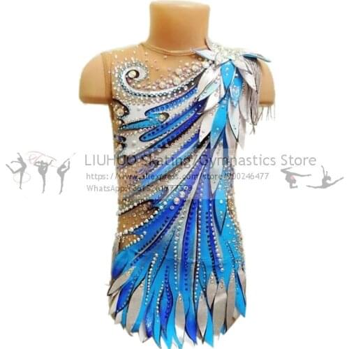LIUHUO Figure Skating Dress Womens Girls Ice Skating Performance Rhythmic Gymnastics Competition Dance Leotard Artistic Costume