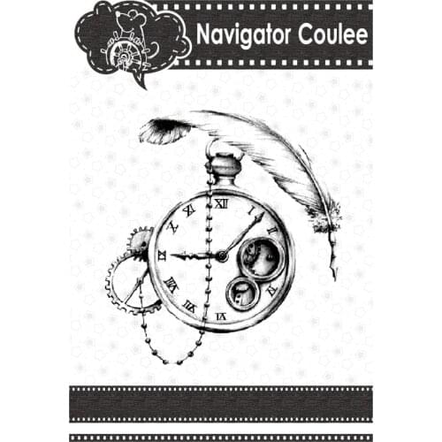 Metal template Feather Pocket watch Cutting mold DIY scrapbook Decoration craft supplies Layered template New arrival 2021