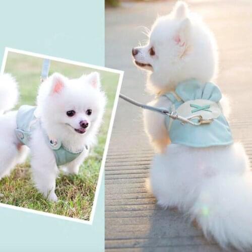 Lovely Vest Dog Hand Holding Rope Pet Harness Small Dog Medium-sized Dog Cat Breathable Dog Leash Pet Supplies