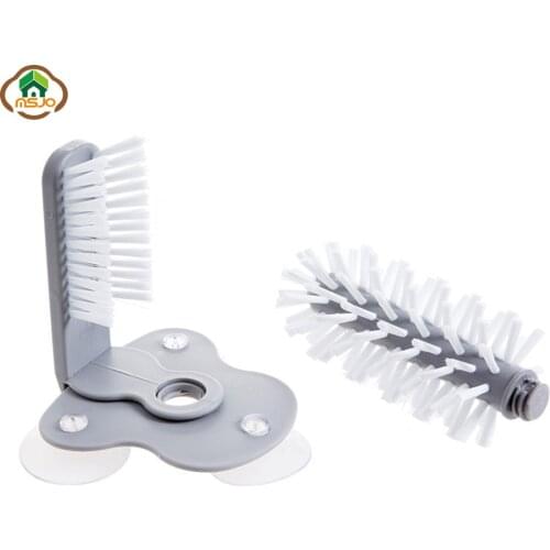 MSJO Cup Cleaner Glass Bottles Wash Sink Drink Water Household Cleaning Brush Scrubber Mug Wine Suction Cup Kitchen Accessories