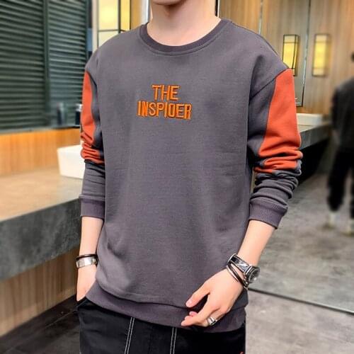 Men Sweatshirts spring autumn tops trend mens baseball uniforms sports leisure multicolor O-neck Oversized Pullover