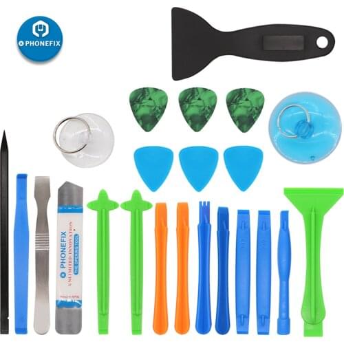 23 IN 1 Mobile Phone Repair Tool Kit with Spudger Scraper Suction Cup for iPhone Repair Screen Repair Kit Phone Screen Opener