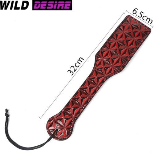 NEW Leather Sex Whips Bdsm Paddles Spanking Fetish Floggers Bitch Slut Flog Kinky Short Spank Paddle BDSM Bondage Intimate Toys
