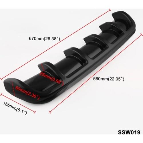 Suitable for Border Cross Boutique Car Refitted Around 67cm Shark Fin Chassis Spoiler Abs Lip Rear Shovel