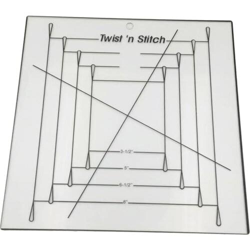 Durable Quilting Template Sewing Machine Twist n Stitch Square Making Ruler