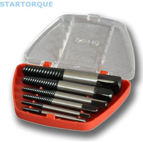 6pcs Damaged Broken Screws Extractor Drill Bits Easy Out Remover Center Drill Damaged Bolts