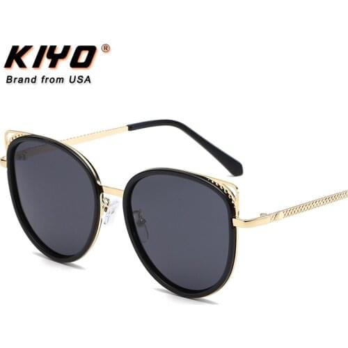 KIYO Brand 2020 New Women Oval Polarized Sunglasses Metal PC Classic Sun Glasses High Quality UV400 Driving Eyewear 003779