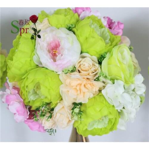 SPR Free shipping!10pcs/lot wedding road lead artificial flower ball wedding table flowers centerpiece flower balls decoration