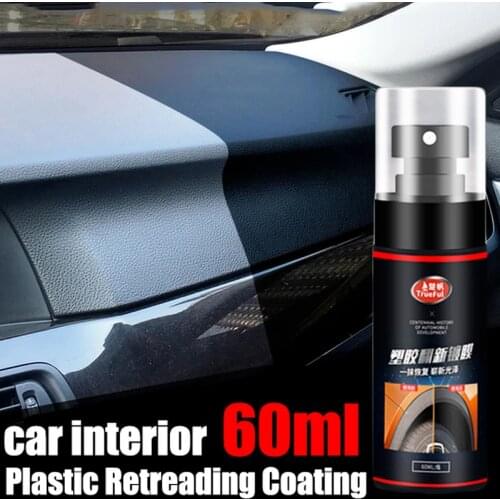 60ml Renovation Agent Wax Car Interior Plastic Parts Refurbishment Dashboard Rubber Leather Retreading Coating Auto Maintenance