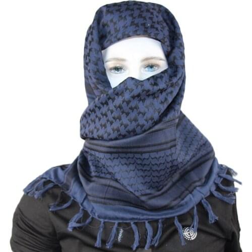Tactical Arab Shemagh Desert Scarf Military Outdoor Hiking Army Scarves Muslim Hijab With Tassel For Men Women Windproof Scarf